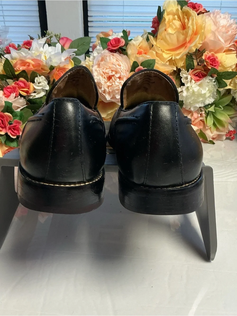 Stacy Adams Easley Black Leather Tassel Loafers Men’s 10.5M Dress Shoes Slip On
